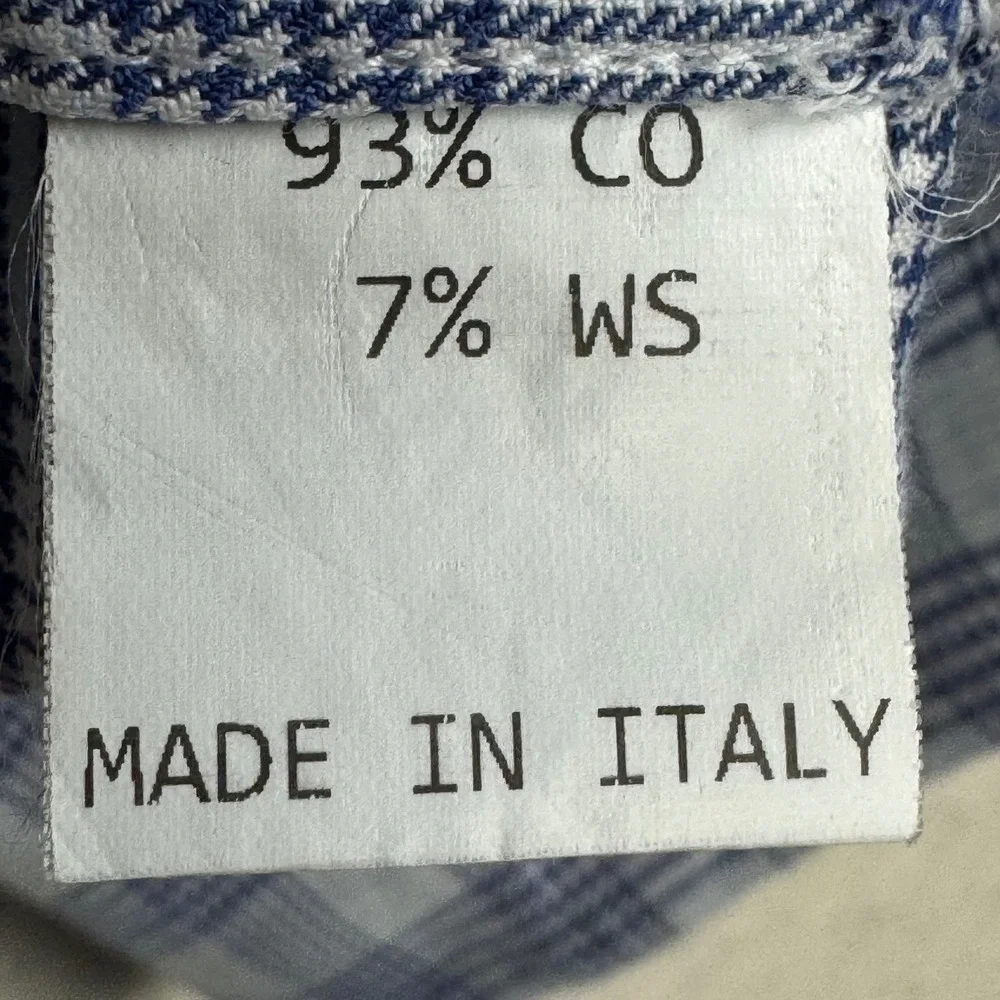 Solemare Maus & Hoffman Plaid Cotton Cashmere Blend Shirt Mens M Italy Old Money